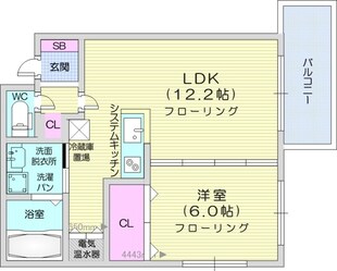 麻生駅 徒歩5分 4階の物件間取画像